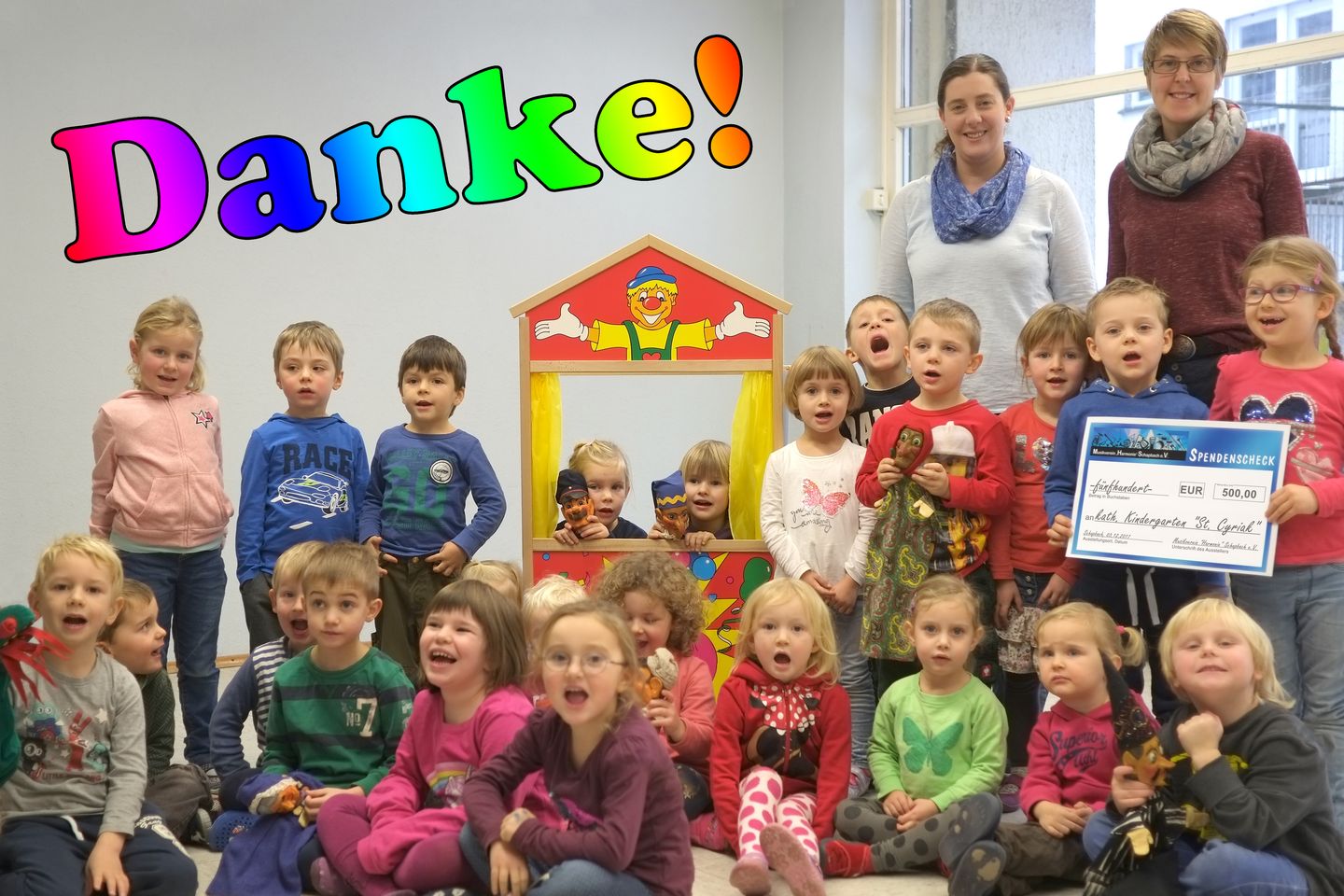 Der Kindergarten St. Cyriak sagt der Harmonie Schapbach „DANKE“